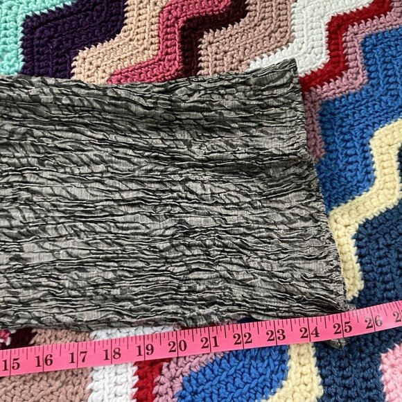 IGOR Alec Pants Womens 8 Dobranic Artsy Wide Leg Linen Crinkle Cropped Lagenlook - Picture 6 of 7